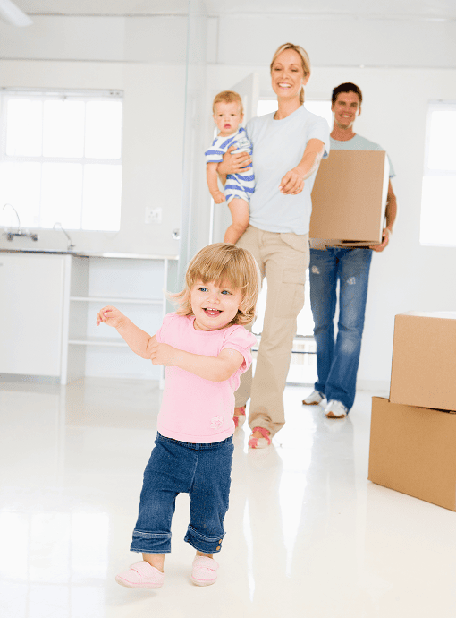 young family in home they got with the assistance of a Kallangur mortgage broker