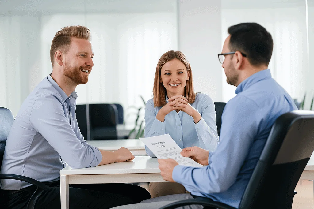 couple negotiating house price after inspection