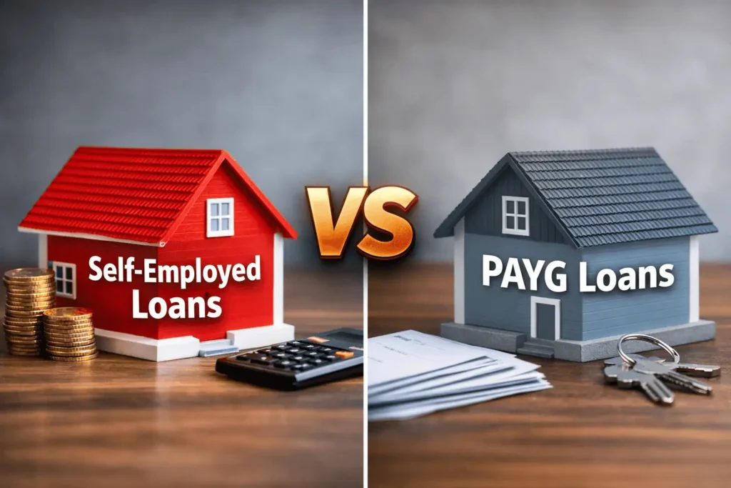 comparing home loans for self employed and PAYG loans